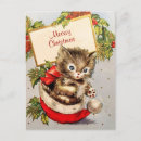 Recherche de chapeau de père noël cartes postales Amoureux des chats