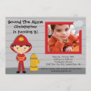 Recherche de de pompe à incendie anniversaire invitations Firetruck