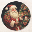 Zoek naar vintage kerstmis onderzetters Santa claus