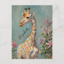 Recherche de motif naturel cartes postales Girafe