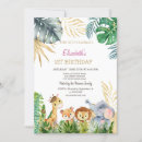 Recherche de wild animals anniversaire invitations Fleurs