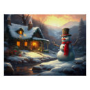 Recherche de bonhomme neige vintage posters Festif