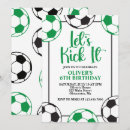 Recherche de football anniversaire invitations Vert
