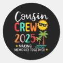 Recherche de cousins autocollants Équipage du cousin