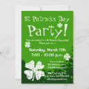 Recherche de verts de shamrock invitations Jour saint patricks