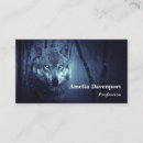 Recherche de loup et cartes visite Animal sauvage