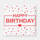 Recherche de coeur heureux magnets Rouge