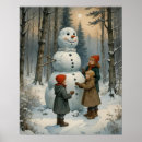 Recherche de bonhomme neige vintage posters Hiver