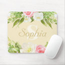 Recherche de rose jaune tapis souris Monogramme