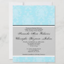 Recherche de damassé turquoise mariage invitations Blanc