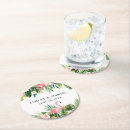 Recherche de feuille tropicale dessous de verres Flamant rose