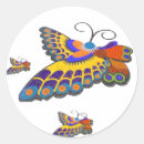 Recherche de papillons artistiques autocollants Coloré