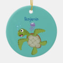 Zoek naar grappige schildpadden ornamenten Cartoon