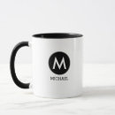 Recherche de black white tasses Monogrammé