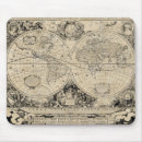 Recherche de carte vieux monde tapis souris Vintage