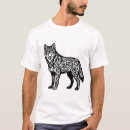 Recherche de loup tribal tshirts Noir et blanc