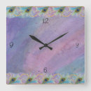 Recherche de paon horloges Aquarelle