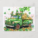 Recherche de feuille de trèfle cartes postales Lutin