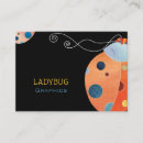 Recherche de coccinelle mignonne cartes visite Rétro
