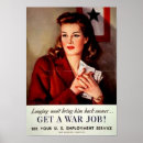 Recherche de emploi posters Vintage