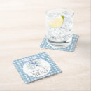 Zoek naar blauw baby shower onderzetters For her