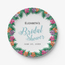 Recherche de fleurs tropicales assiettes en papier Bride
