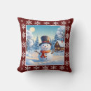 Recherche de bonhomme de neige vintage coussins Vacances