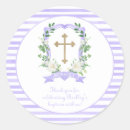 Recherche de baptême élégant autocollants Violet