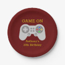 Recherche de jeux vidéo assiettes en papier Joueur