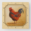 Recherche de coq rouge horloges Oiseaux