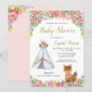 Recherche de teepee baby shower invitations Boho