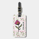 Recherche de fleur rose bagages étiquettes Jolie