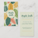 Recherche de fleurs tropicales cartes visite Client(e)