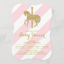 Recherche de carousel baby shower invitations Rose