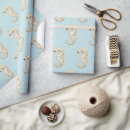 Recherche de hippocampe papier cadeau Bleu