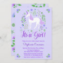 Recherche de unicorn baby shower fille invitations C'est une fille