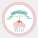 Recherche de cupcake petits autocollants Artisanal