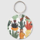 Zoek naar cactussen sleutelhangers Waterverf