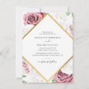 Recherche de rose gold mariage invitations Géométrique