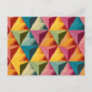Recherche de motif triangle cartes postales Rétro