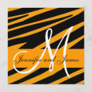 Recherche de motif de tigre invitations Noir