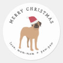 Recherche de mastiff autocollants Chapeau santa