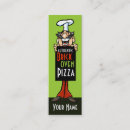 Recherche de restaurant italien cartes visite Cuisinier