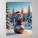 Recherche de souris mignonne posters Noël