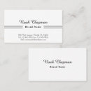 Recherche de représentant de ventes cartes visite Noir et blanc