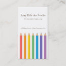 Zoek naar kleurpotlood visitekaartjes Regenboog
