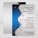 Recherche de élégant de bleu royal mariage invitations Papillon