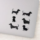 Recherche de silhouette de chien autocollants Dachshund