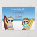 Recherche de surfeurs invitations Fête d'anniversaire de plage