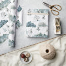 Recherche de hiver papier cadeau Peint à la main